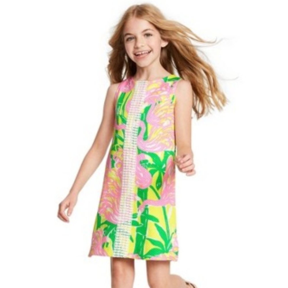NWT Lilly Pulitzer for Target Girls Fan Dance Shift Dress Size Small / 6 / 6X